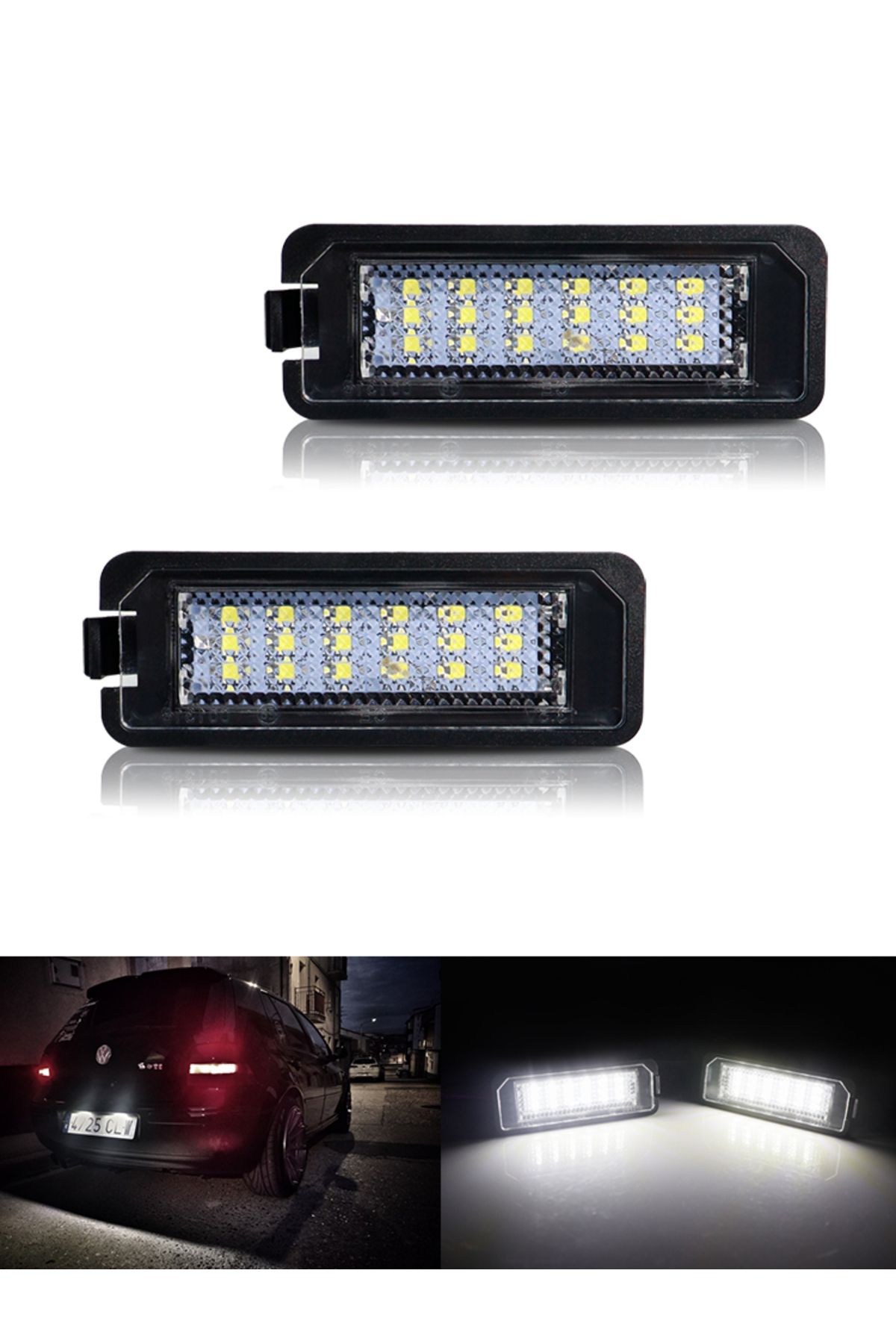 Choice-For VW GTi Golf 4 5 6 7 MK4 MK5 MK6 MK7 Passat B7 CC EOS Scirocco Beetle 2PCS LED Number License ... 8