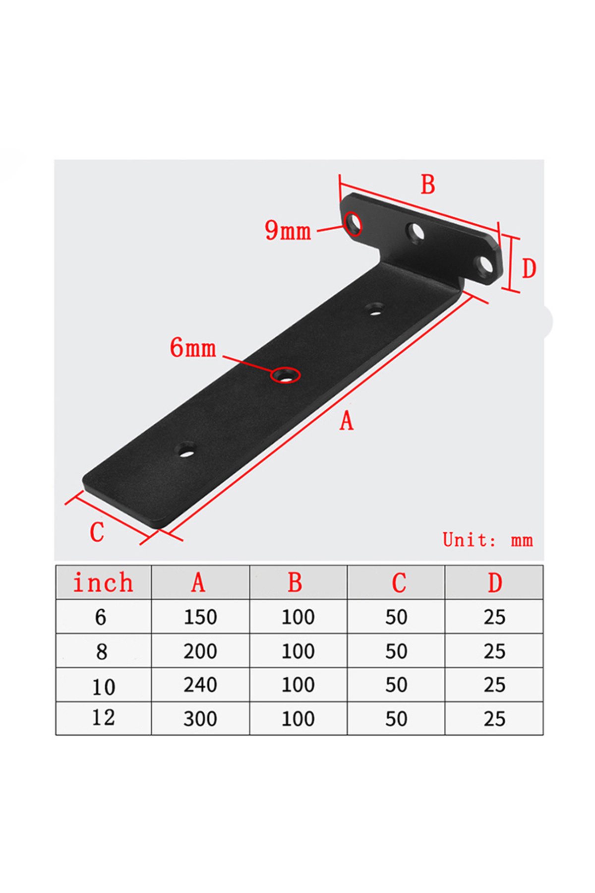 Choice Heavy Duty Floating Brackets,Hidden Shelves Hardware, Cast Iron