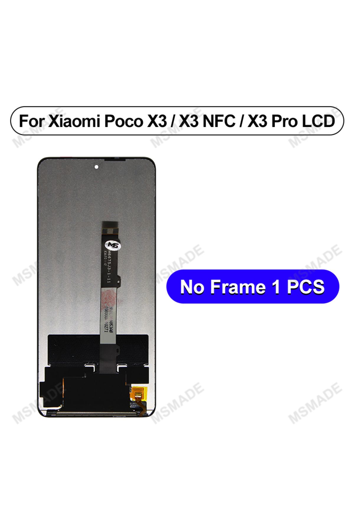 MSMADE-100% Test For Xiaomi POCO X3 Display LCD Touch Screen Digitizer For POCO X3 Pro NFC LCD Replaceme... 1