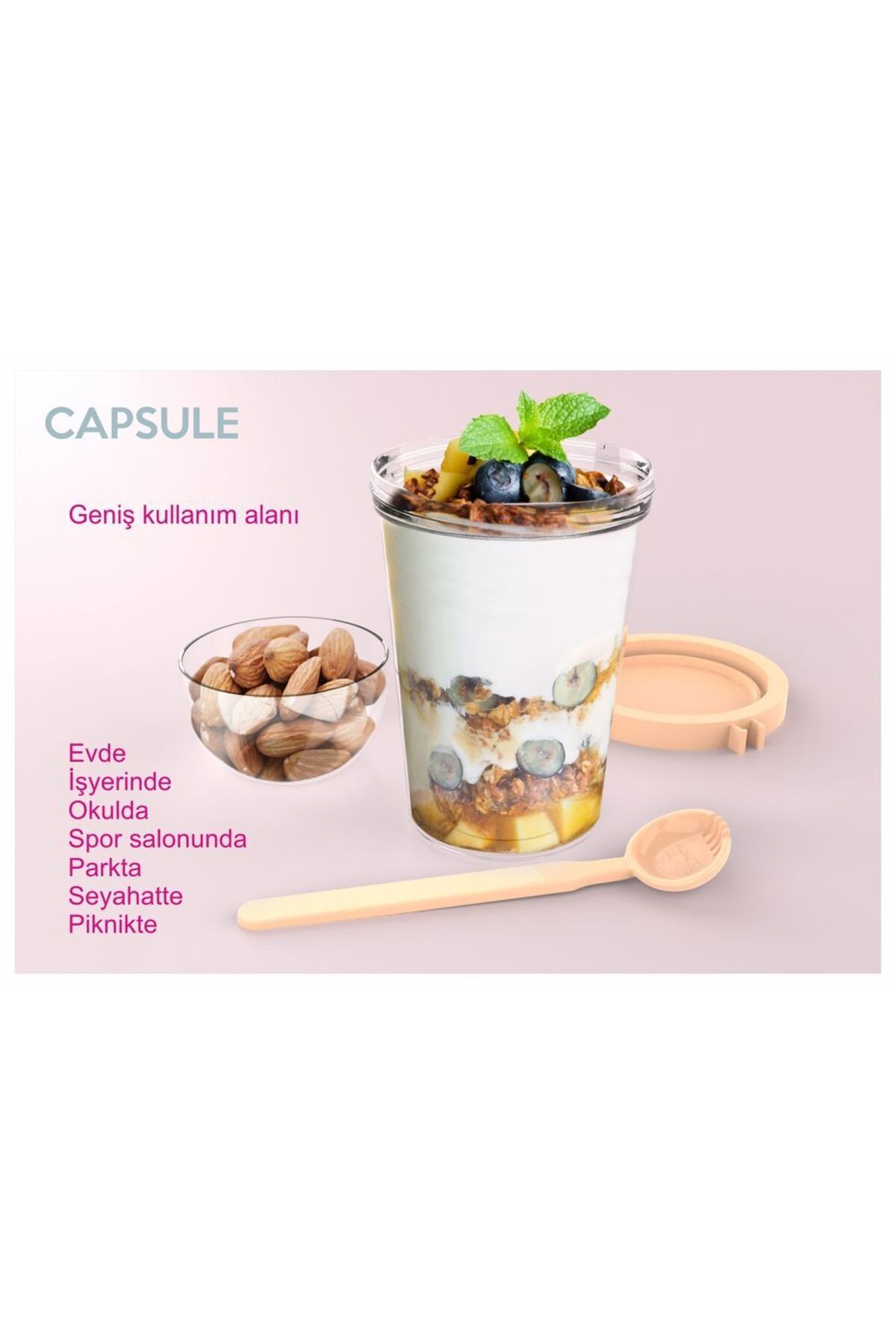 Poppart-Poppard Green Capsule 450 ml 100 ml Snack Container 2