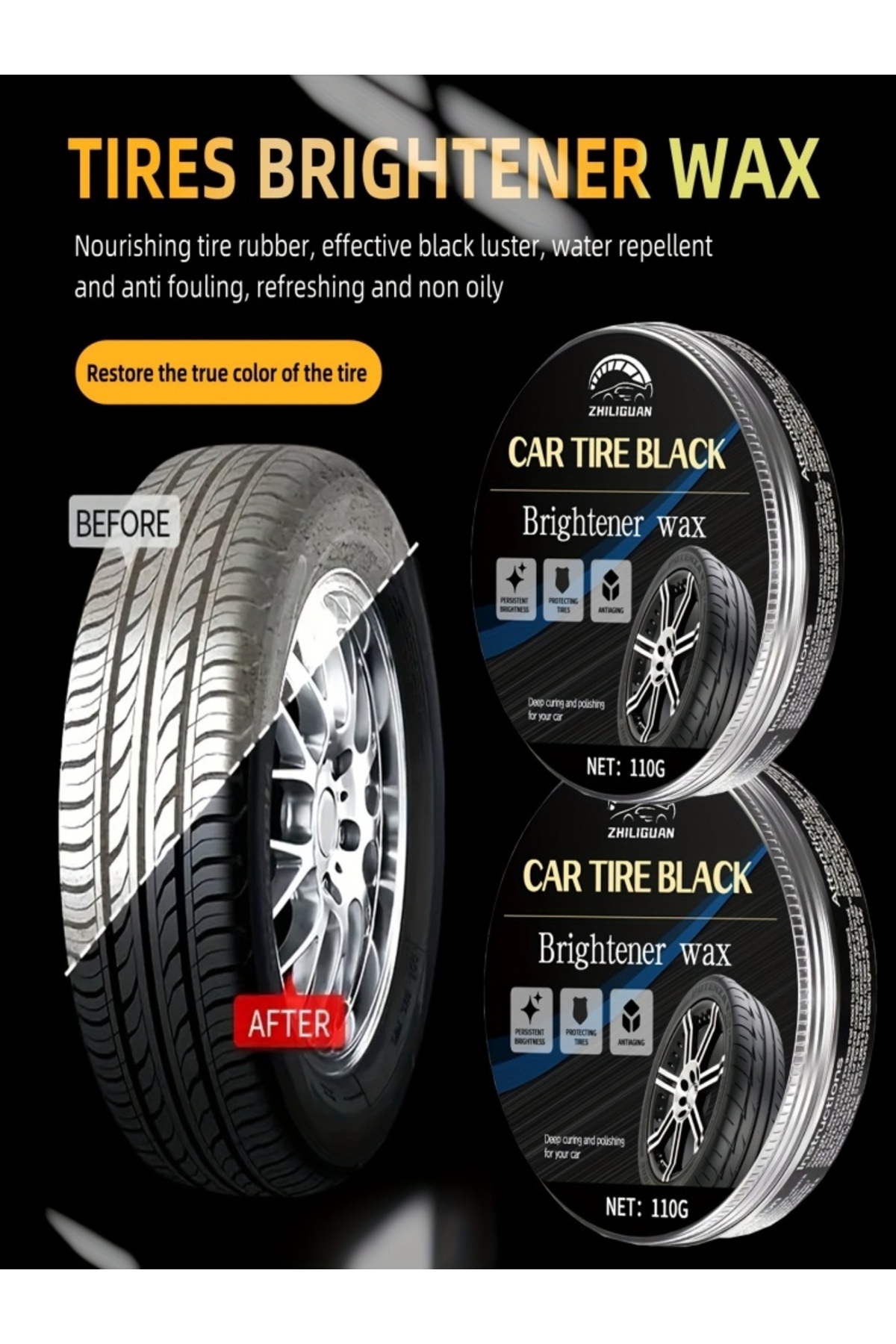 Choice 2024 New Model Car Special Tire Wax Maintenance, antiaging