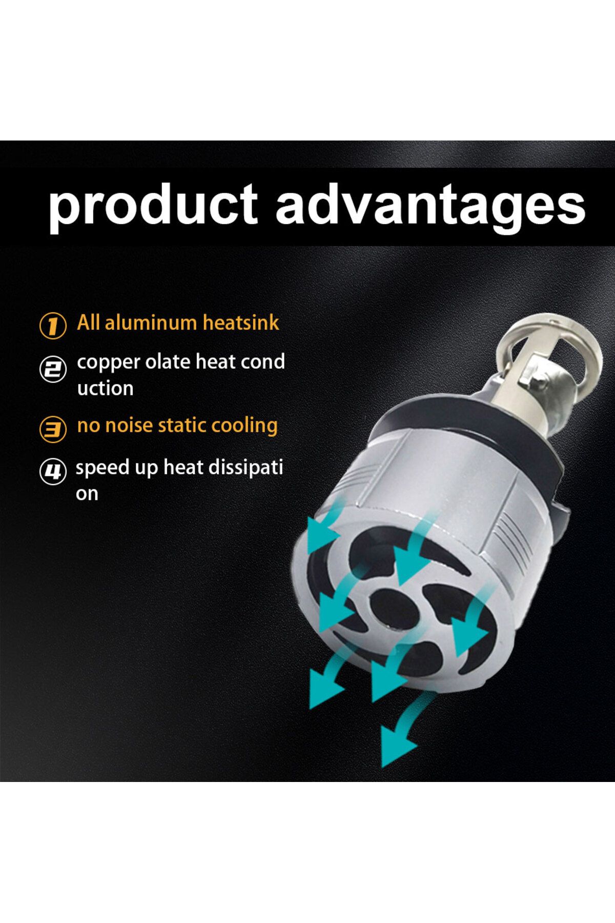 QIDEWIN-A80 H7 LED Projector H11 H4 Headlight Projector Lens with Fan Cooling 90W Automobile Hi Lo Beam B... 5