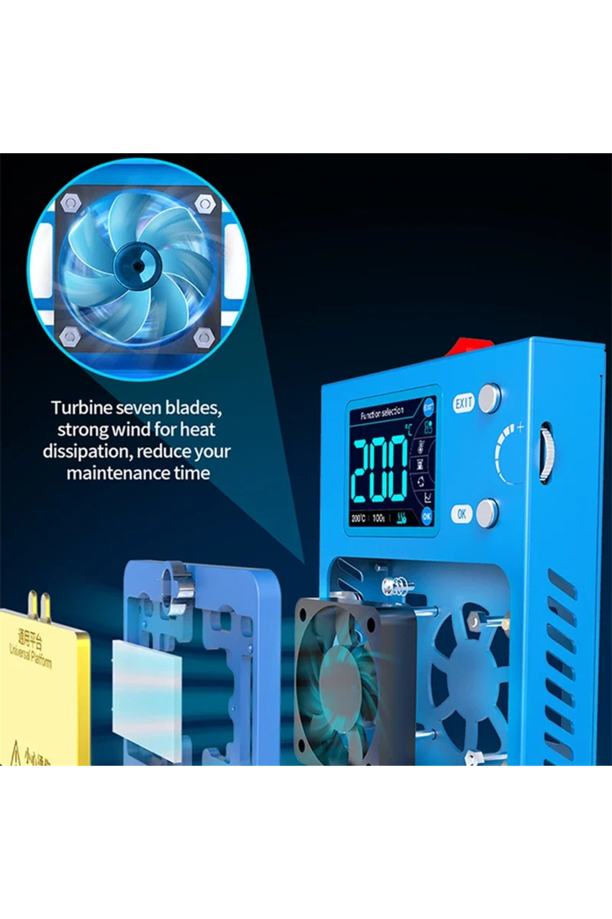 Choice-JC Aixun iHeater Pro Intelligent Desoldering Station For iPhone X S MAX 11 12 13 14 15 Pro Max Mi... 6