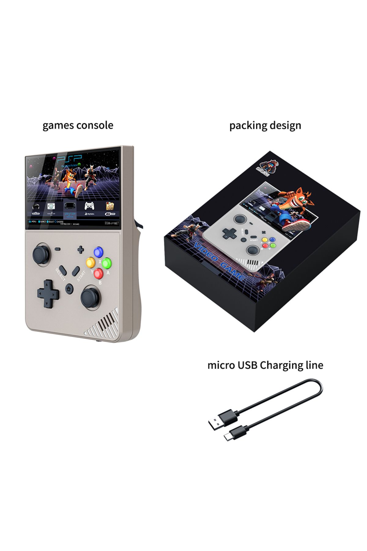 BOYHOM-R43Pro 4.3 Inches HD Screen LINUX Cortex-A17 Retro Handheld Video Game Console Open Source Linux ... 3