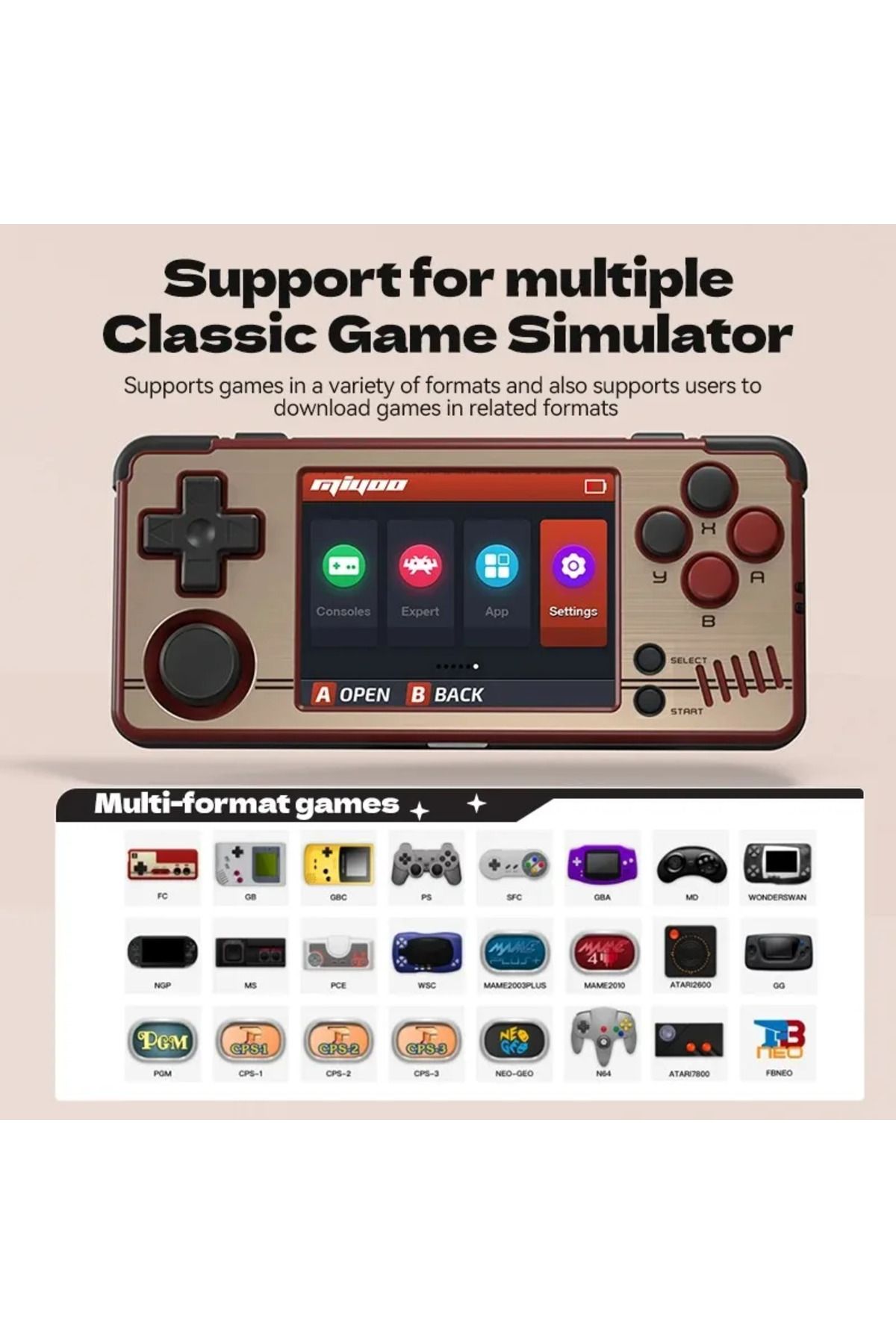 MIYOO-A30 Handheld Game Console 2.8'' IPS Screen Linux System Horizontal Retro Emulator Video Con... 7