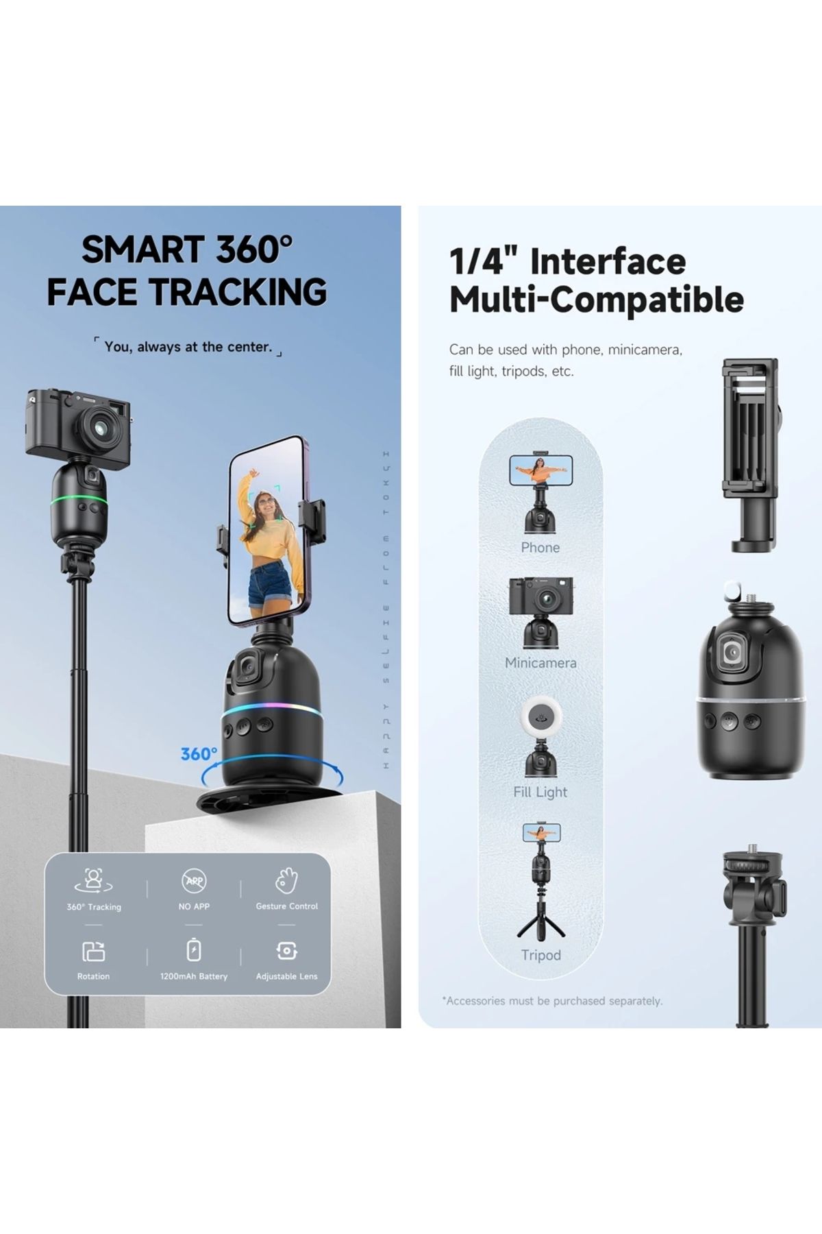 Choice-AI P03 Smart Gimbal 360° Auto Face Tracking Gimbal All-in-one Rotation For Smartphone video Vlog ... 7