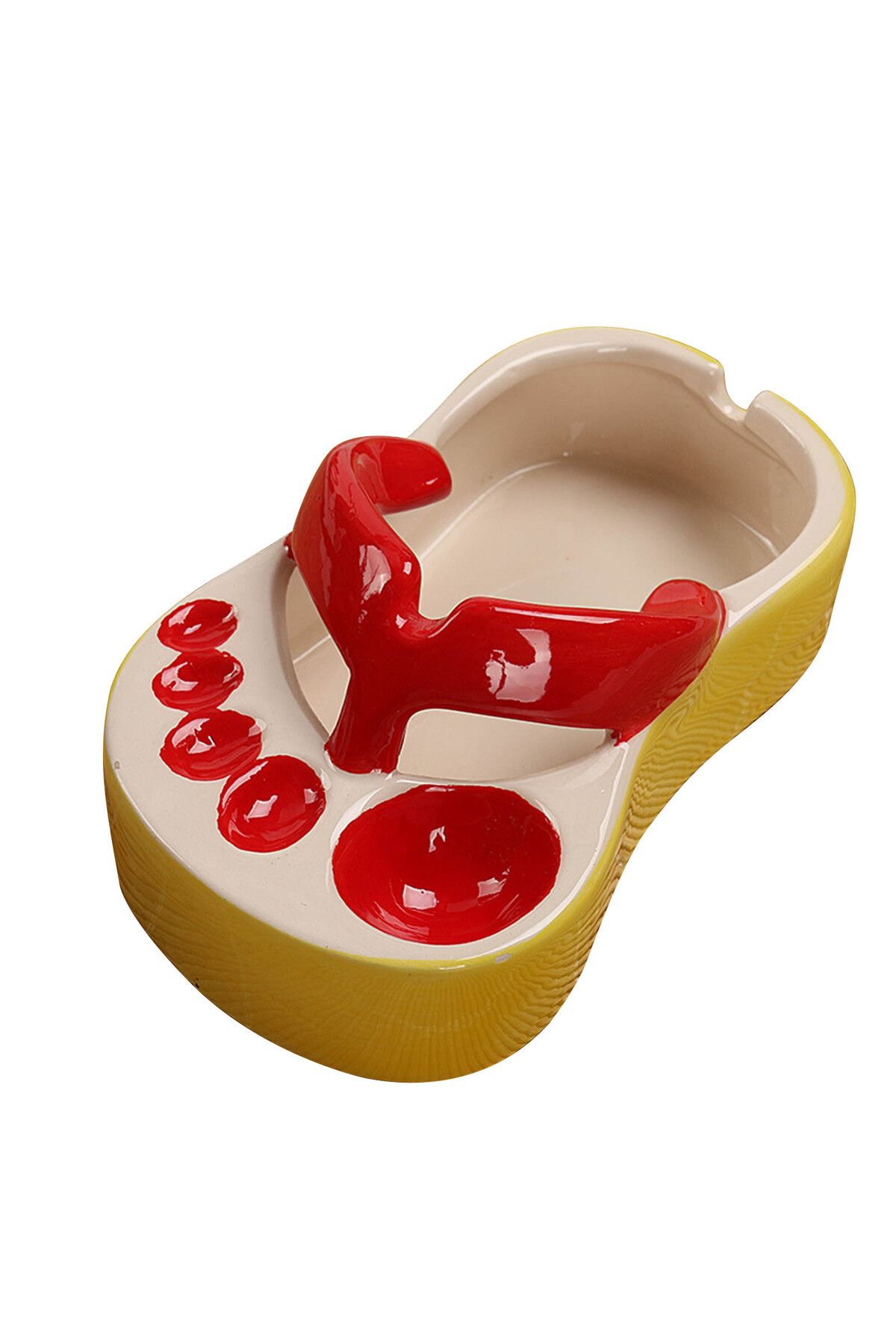 Choice-Cute Food Servering Bowl Ceramic Slipper Shape Bowl Mini French Fries Plate Flip Flops Bowl Creat... 1