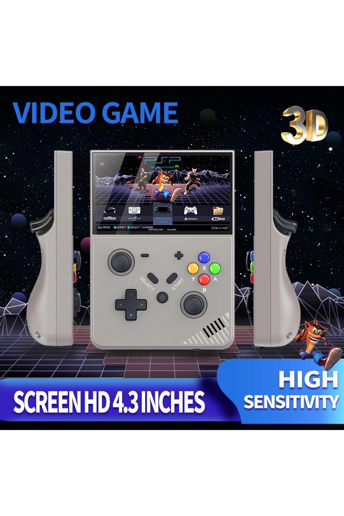BOYHOM-R43Pro 4.3 Inches HD Screen LINUX Cortex-A17 Retro Handheld Video Game Console Open Source Linux ... 2