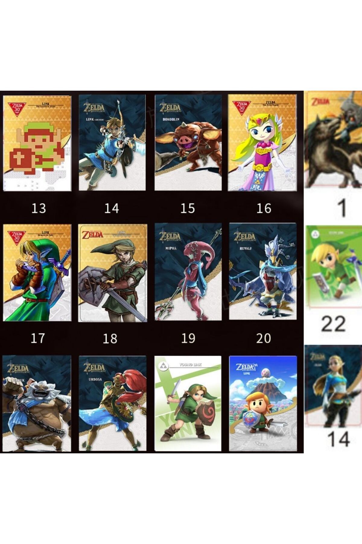 Choice-High Quanity 40pcs Zeldaes Card Ntag215 NFC BOTW Set with Skyward Sword Loftwing for Link Breath ... 3