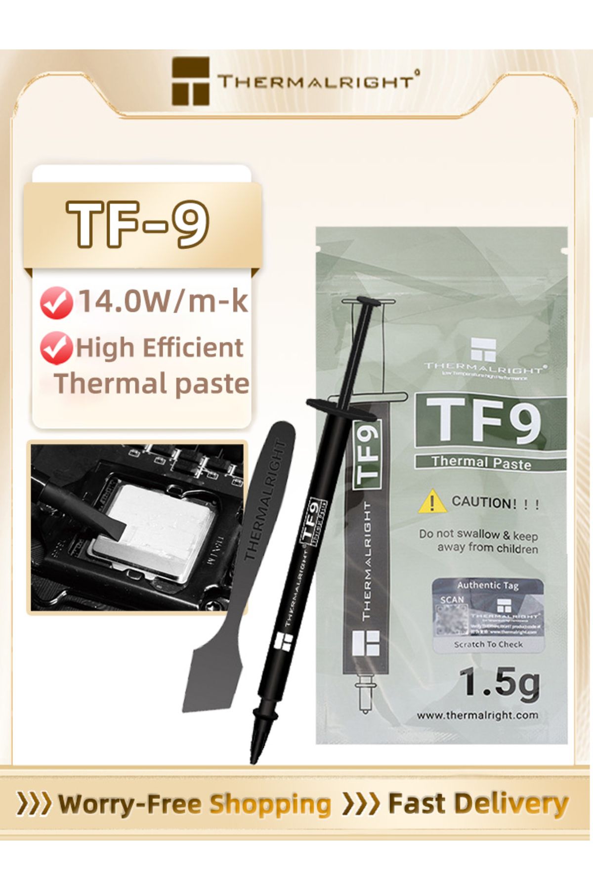 Choice-Thermalright TF9 Thermal Grease 1.5/2.9g 14W/M.K CPU GPU Cooling Computer Notebook Graphics card ... 7