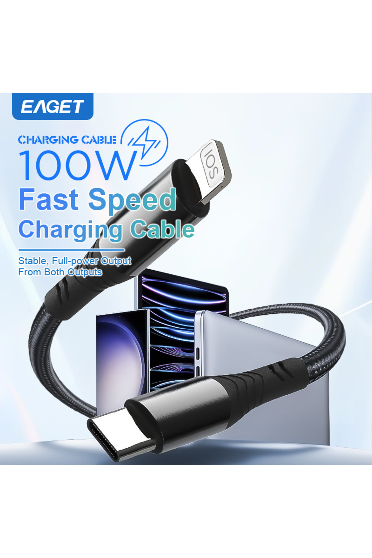 Choice-Eaget 2 in 1 USB C Cable For iPhone 15 100W PD Type C to C to Lightning QC 4.0 Fast Charging Cabl... 4