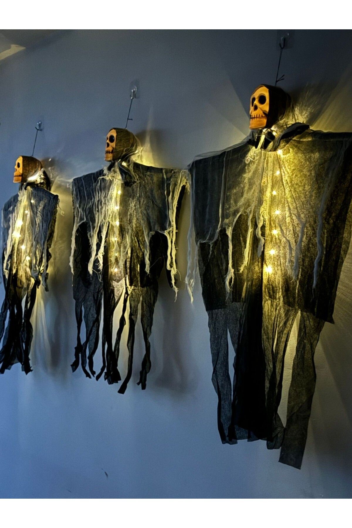 Choice-Halloween Decoration Hanging Skull Head Terror Park Decor Witch Pendant Props Skull Head Hallowee... 7