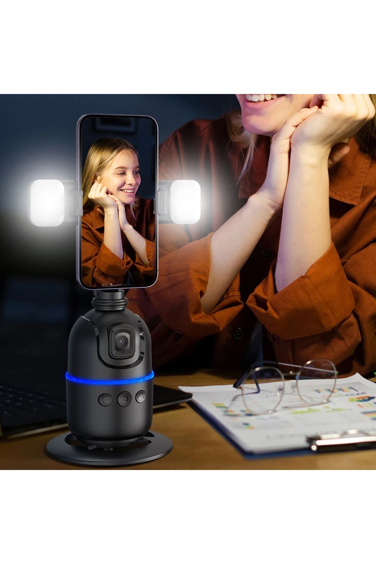 Choice-AI P03 Smart Gimbal 360° Auto Face Tracking Gimbal All-in-one Rotation For Smartphone video Vlog ... 4