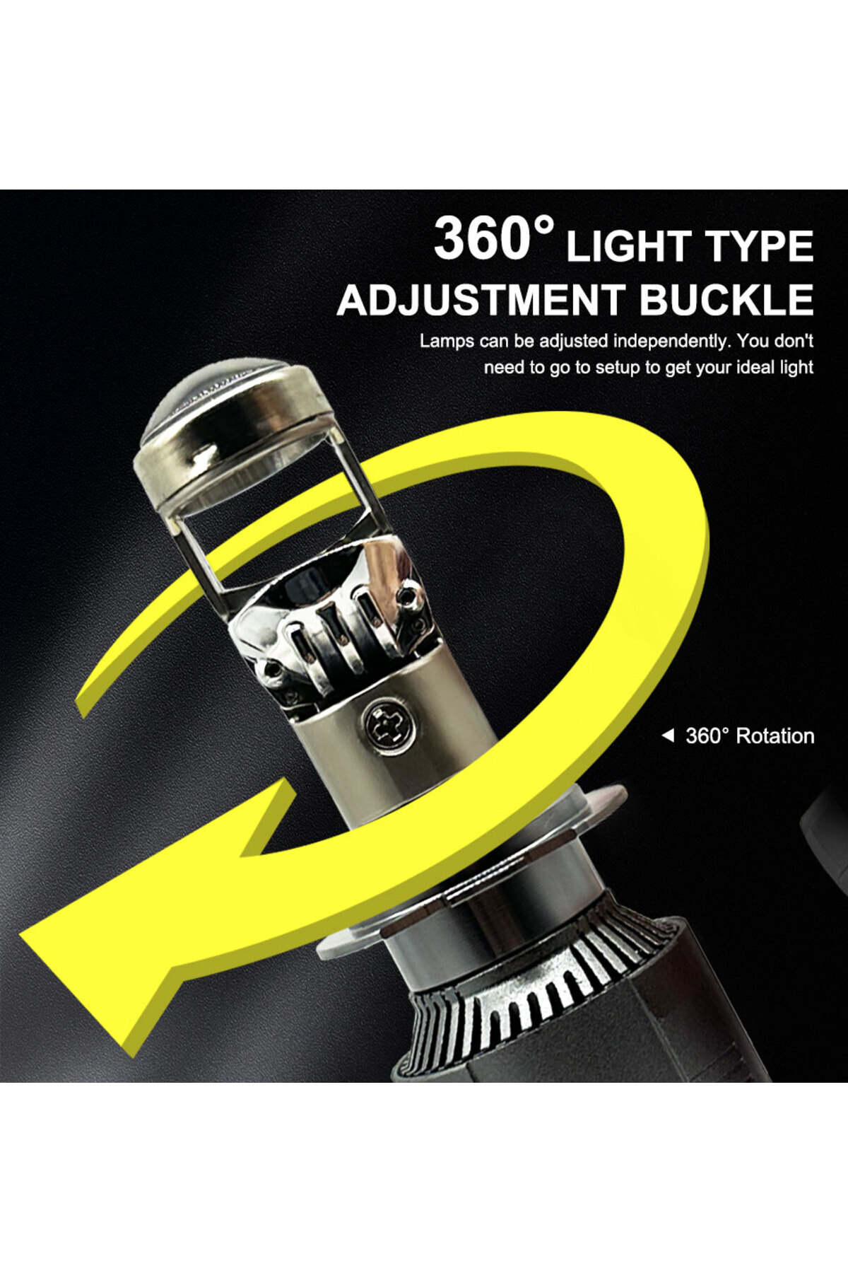 QIDEWIN-A80 H7 LED Projector H11 H4 Headlight Projector Lens with Fan Cooling 90W Automobile Hi Lo Beam B... 3