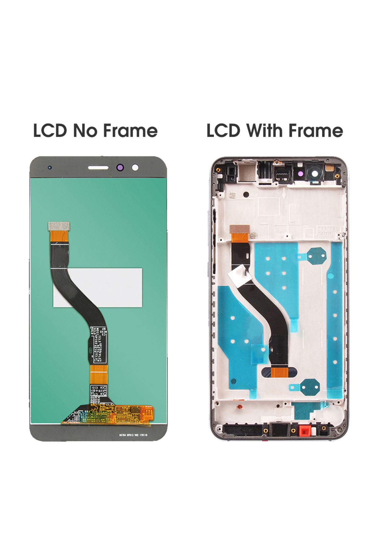 OKBICHI-Black No Frame Display For Huawei P10 Lite Display Touch Screen With Frame Replace Original For Huaw 2