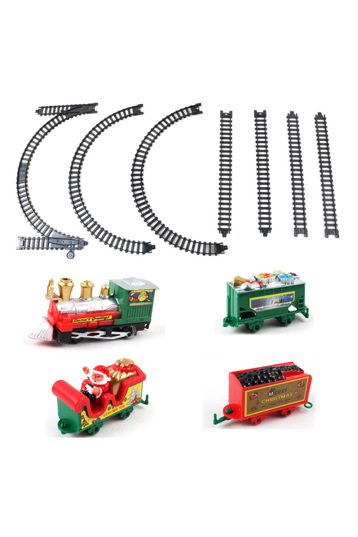 Choice-Christmas Realistic Electric Train Set,Easy To Ass-emble & Safe For Kids Gift & Party Home Xmas T... 5