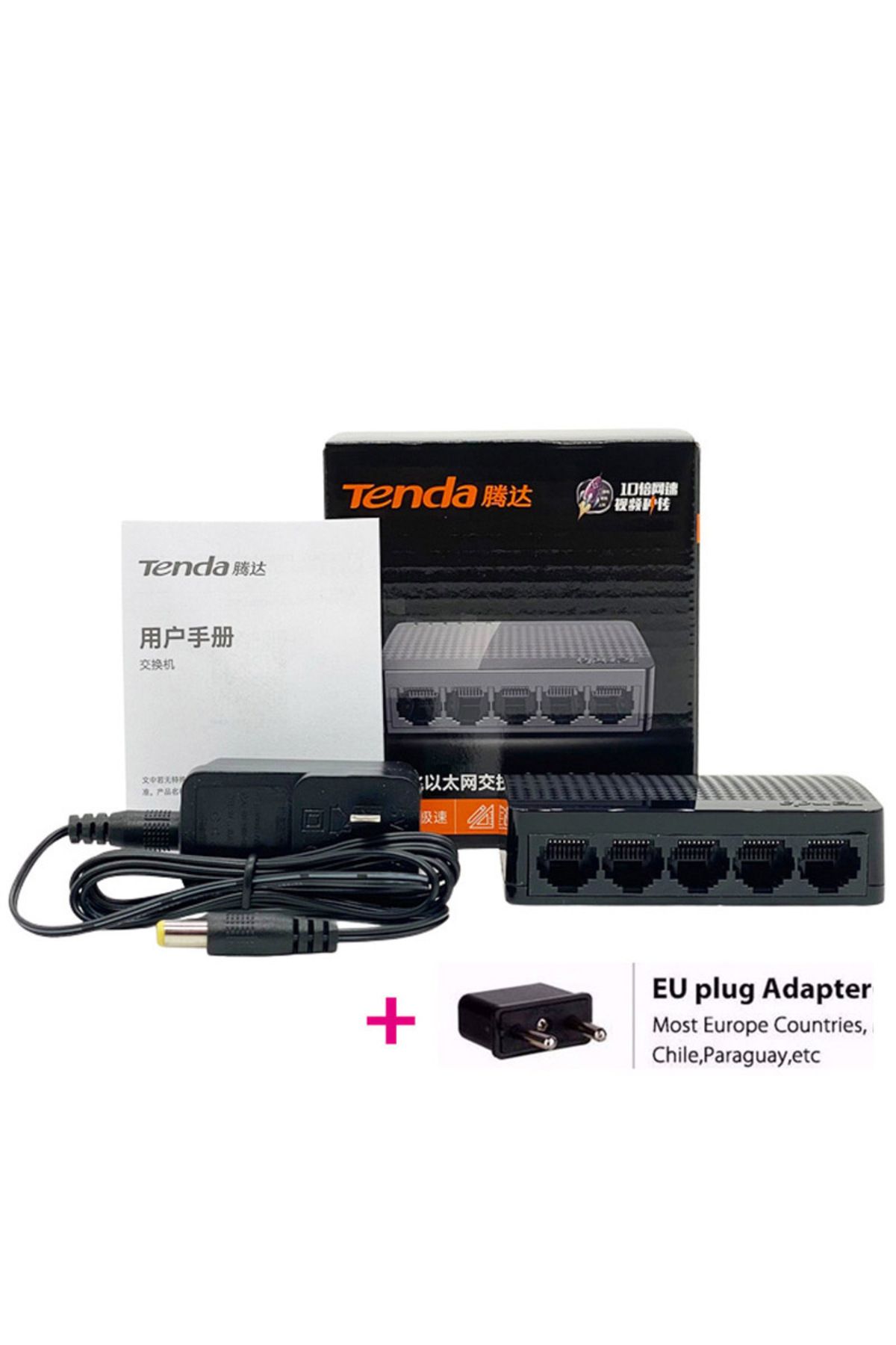 Tenda-SG105M All Gigabit Ports High-speed Network 5-Port Ethernet Switch 1000Mbps Fast Lan Hub Fu... 1