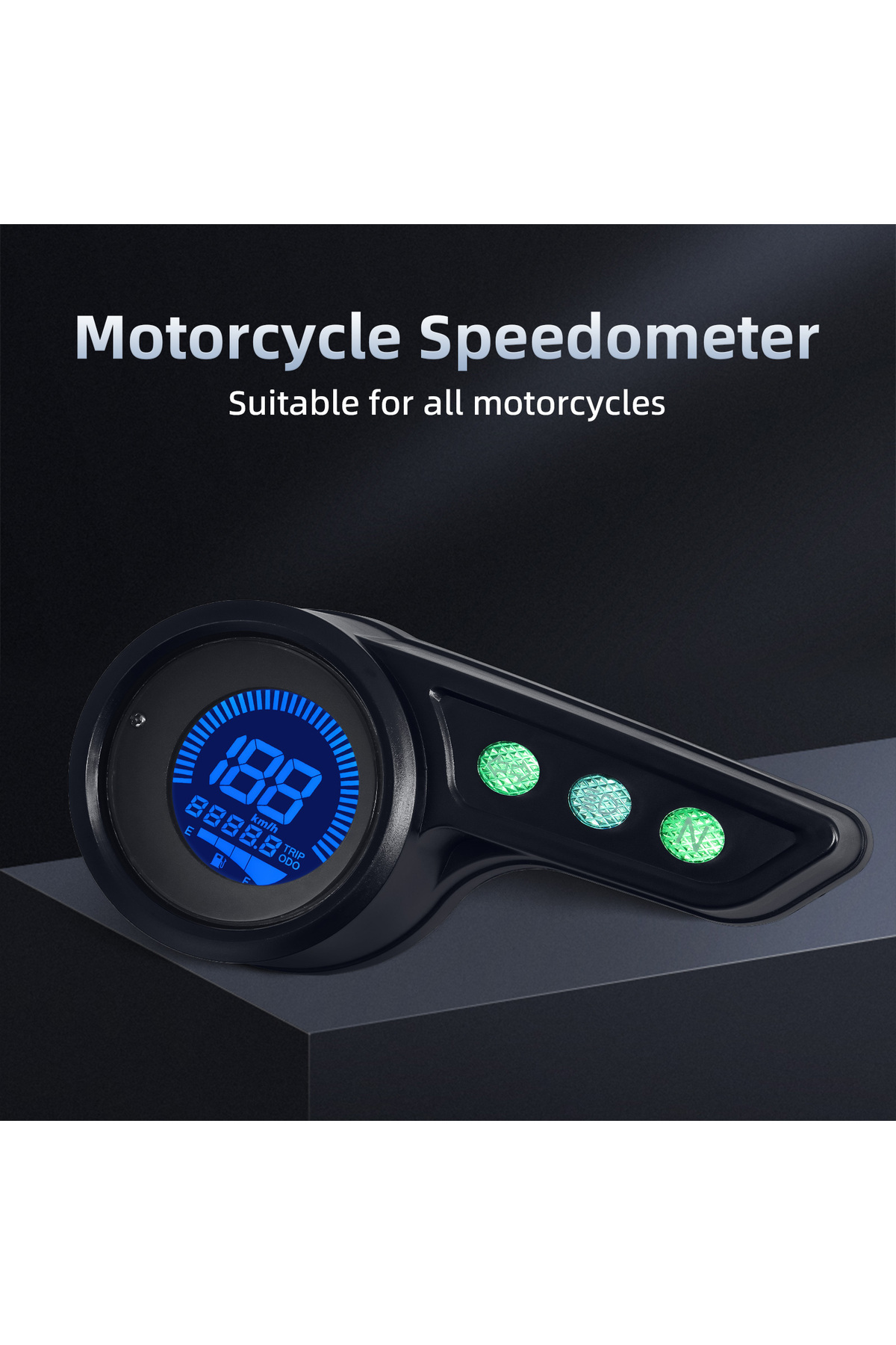 MAIMEIMI-7Colors Digital Speedometer LED Display Universal Tachometer Oil Fuel Level Dashboard for kawasak... 2