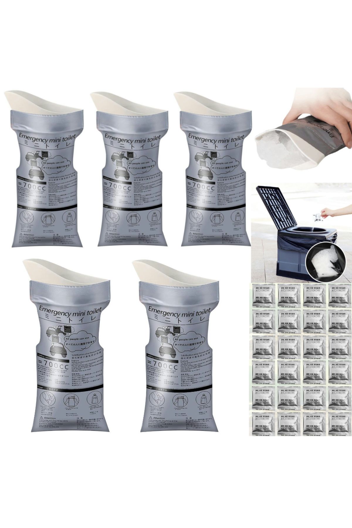 Choice-12Pcs Poo Powder Poo Gel Camping Toilet Chemicals Emergency Toilet Waste Treatment for Camping To... 2