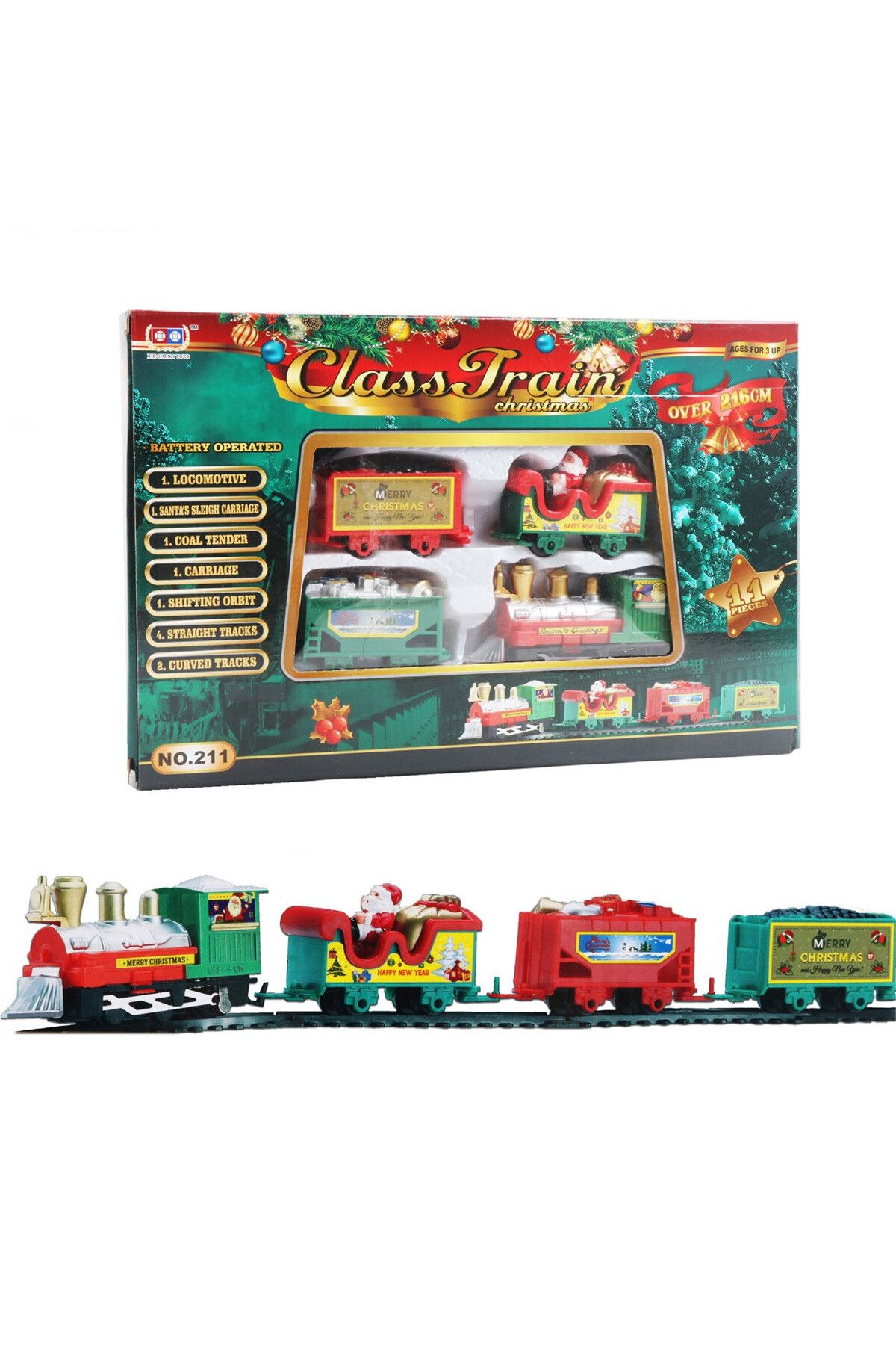 Choice-Christmas Realistic Electric Train Set,Easy To Ass-emble & Safe For Kids Gift & Party Home Xmas T... 4