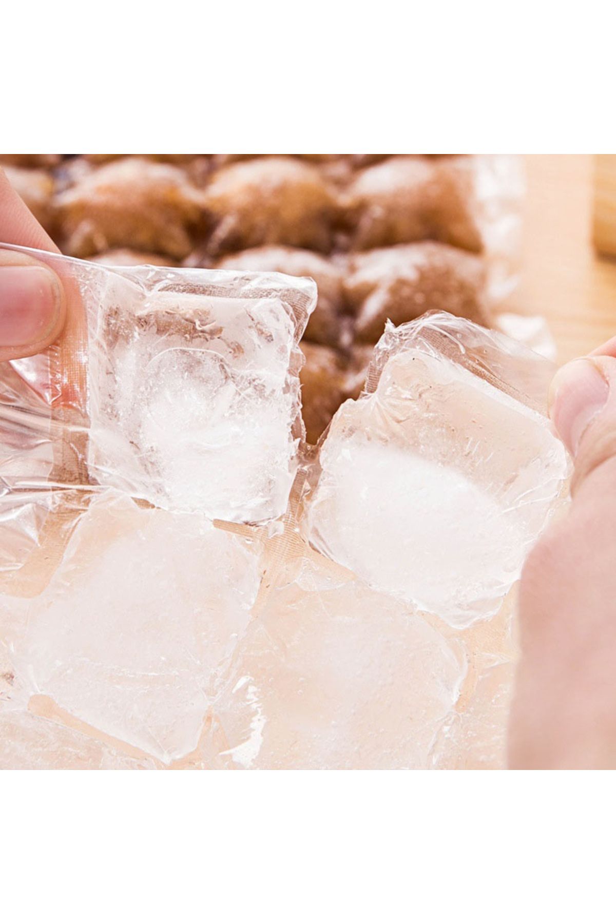 VAKIND-10-100PCS Disposable Ice-Making Bag Freezing Maker Ice Cube Bag Self-Seal DIY Drinking Ice Cube T... 6