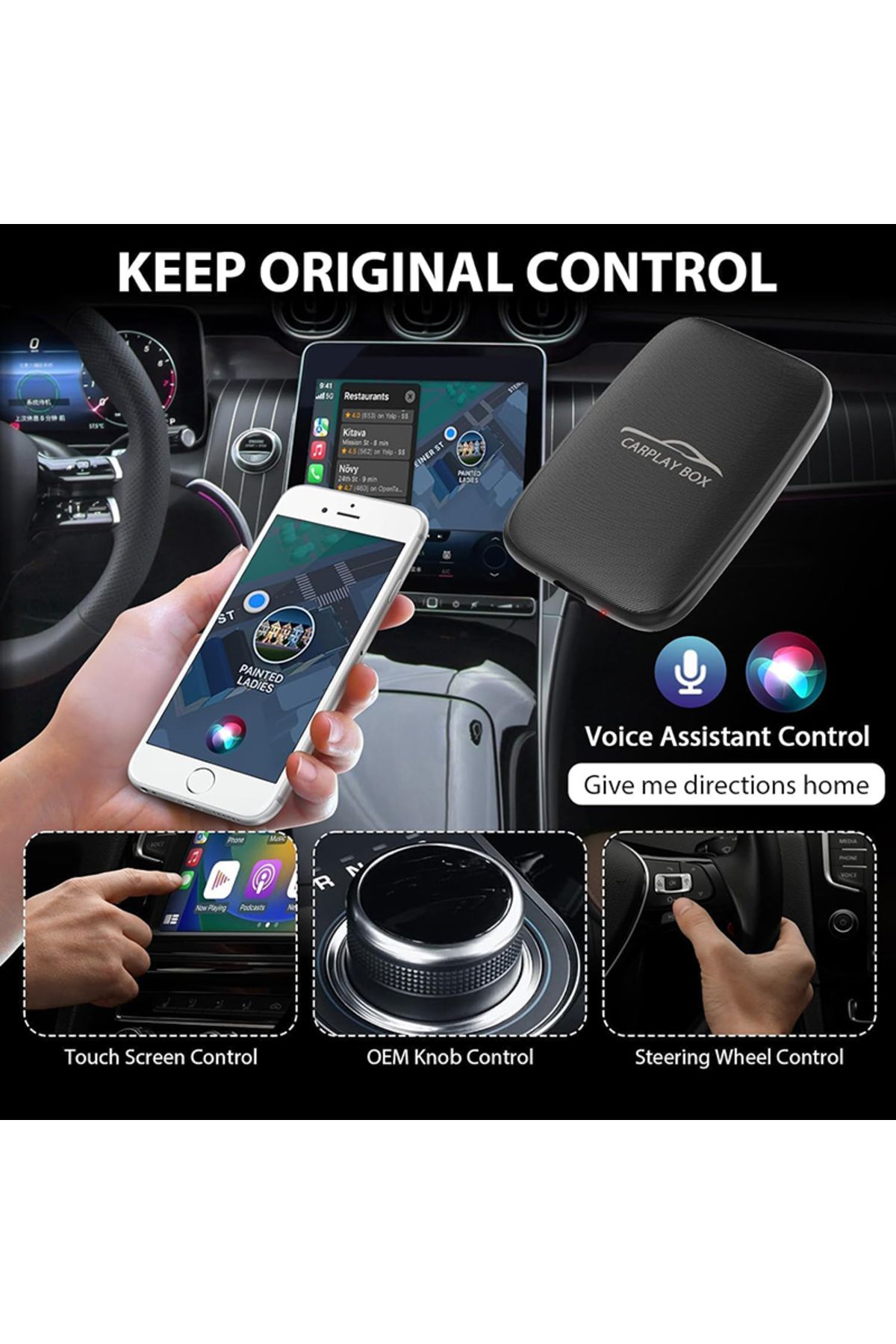 WDSZKMYF-2024 Carplay Ai Box 4 in 1 Wireless Android Auto Smart TV Box Car Android Intelligent System For ... 6