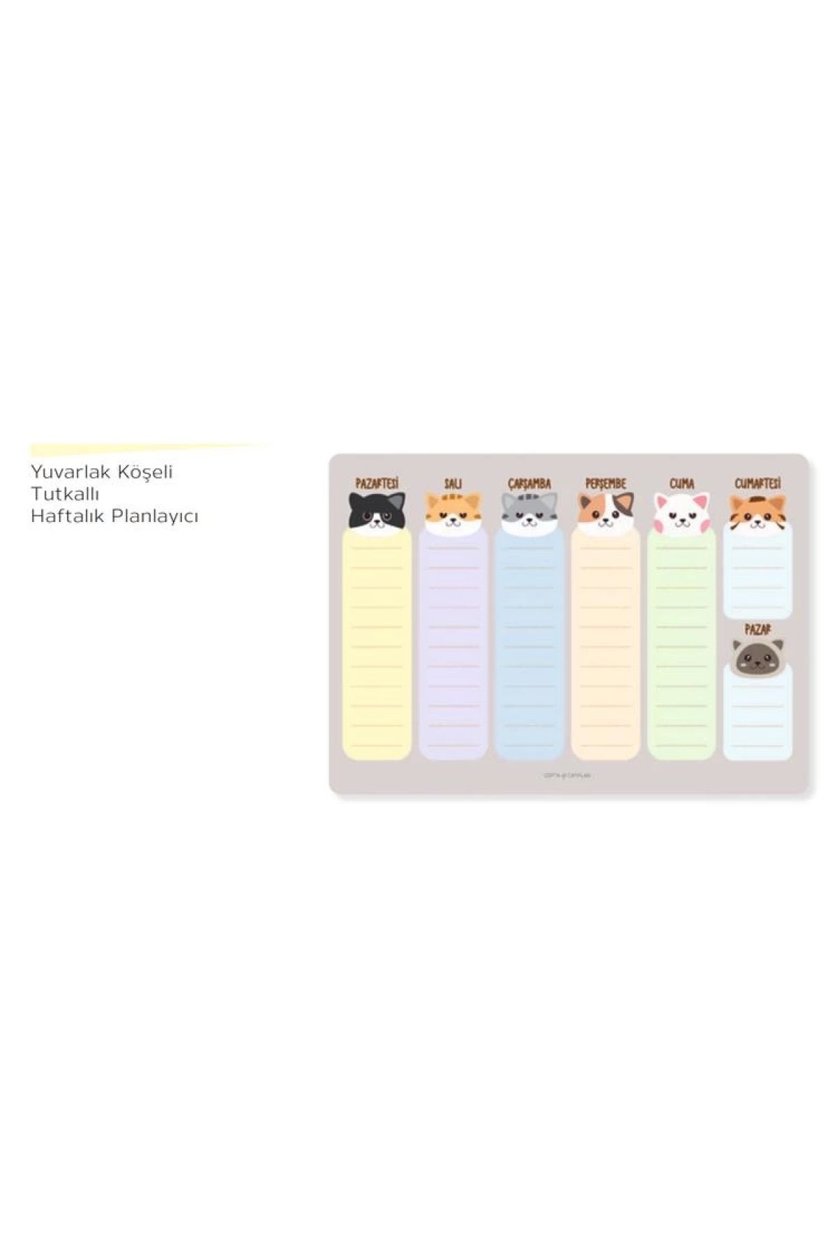 Gıpta-Gipta 7325 Cat Weekly Planner 17X24 52 Yp. Planner 1