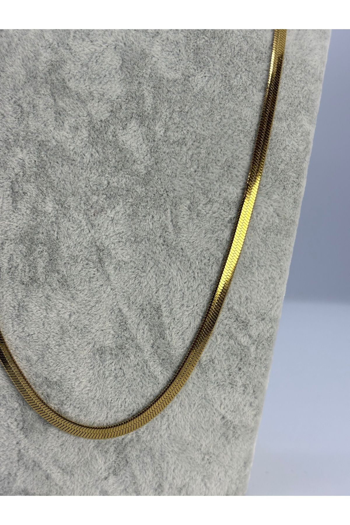 Uzak Işıklar-Steel Gold Italian Flat Chain 2