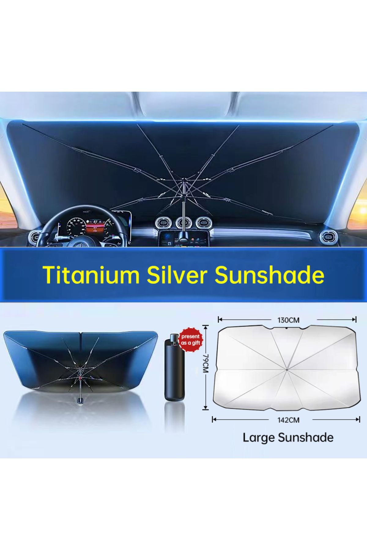 Choice-Car Windshield Sunshade Umbrella for Audi A1 A4 A5 A7 A8 S4 S5 A6 Q3 Q4 Q5 Q6 Q7 Q8 SQ5 Q5L A4L A... 1