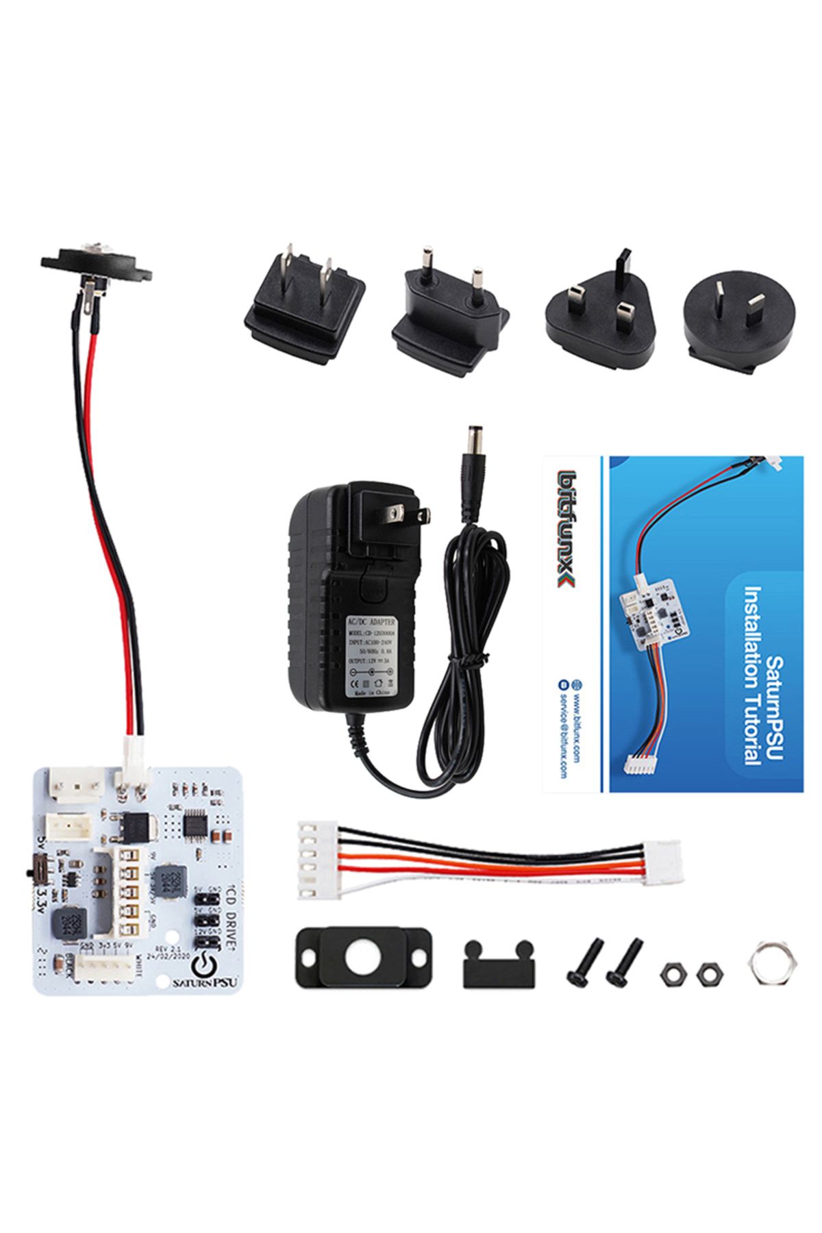 ALLOYSEED-Rev2.1 Saturn PSU 12V Power Supply Board + Power Plug Adapter For SEGA SaturnPSU Game Console Rep... 2