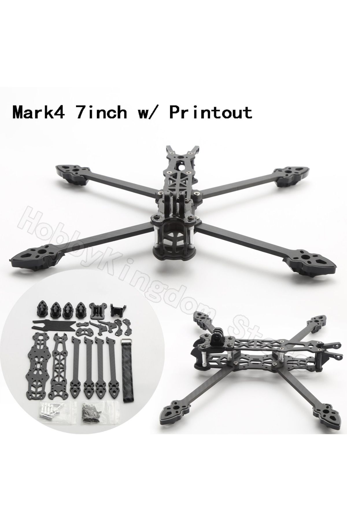 YSIDO-Mark4 7 inch FPV Drone Frame 295mm Carbon Fiber RC Frame Kit with 5mm Arm Print Parts for DIY FPV 8