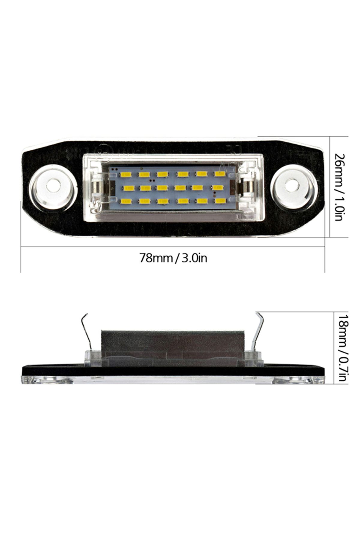 Choice-1 قطعة مصباح لوحة ترخيص السيارة LED 12 فولت أبيض لمصباح فولفو S40 S60 S80 XC70 XC60 C70 V50 V70 6