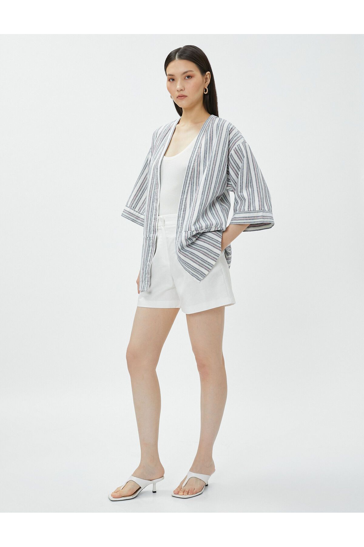 Koton-Κοντό μανίκι Kimono Oversize με τσέπες 1