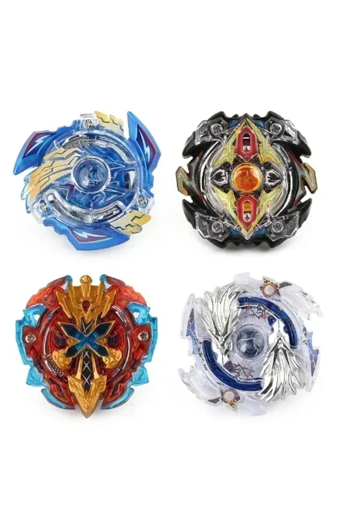 Choice-Brand new explosive gyro competitive battle disk 4-in-1 combination handle launcher gyro disk set 4