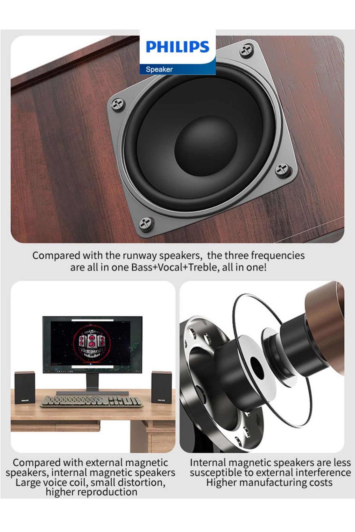 Philips-SPA20 Speaker Bluetooth with 360 degree Surround Sound Bluetooth Wireless Stereo for Comp... 3