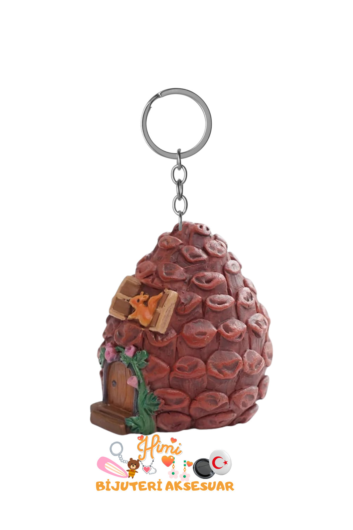 Pine Cones Home Keychain Backpack Ornament Car Keychain Ornament School Bag Gym Bag Ornament