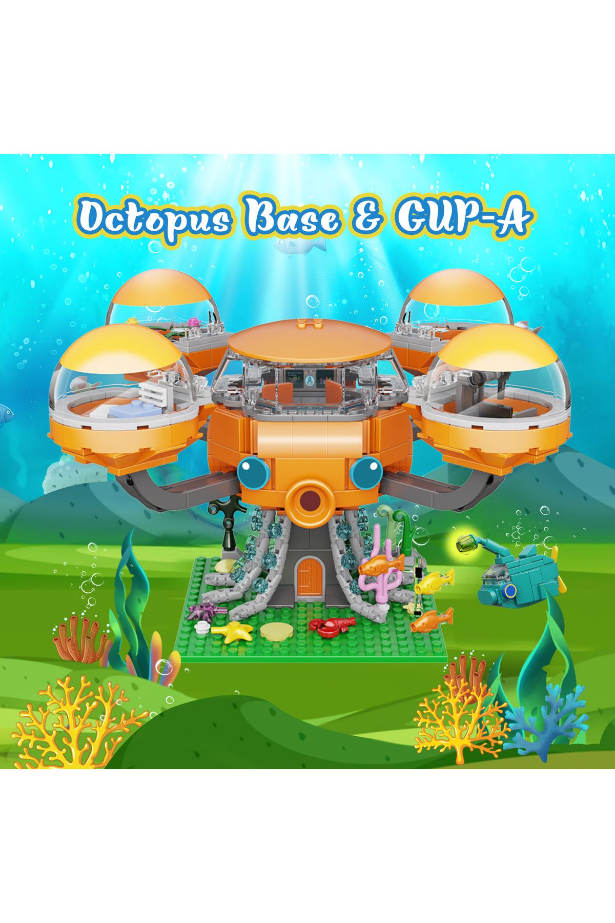 BuildMoc-Octopod Castle Model Kit Building Blocks Ocean The Octonauts Bricks Octo-pod Constructor Kids Toy... 3