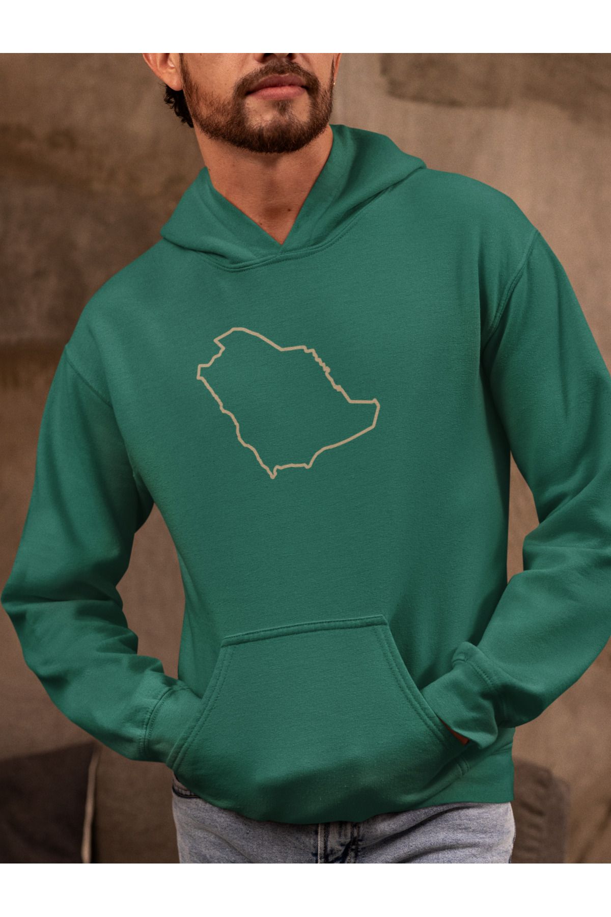 troutlet-Saudi Arabia Map Line Design Sweatshirt 1
