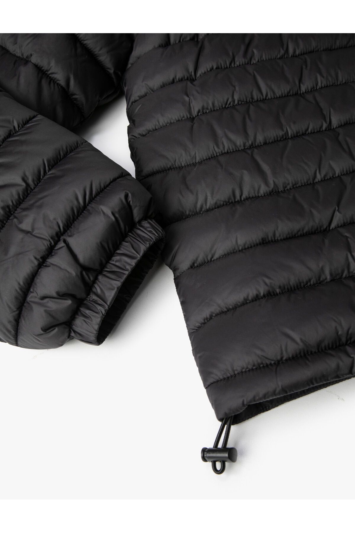 Koton-Short Puffer Jacket with Hooded Zipper and Elastic Sleeves 7