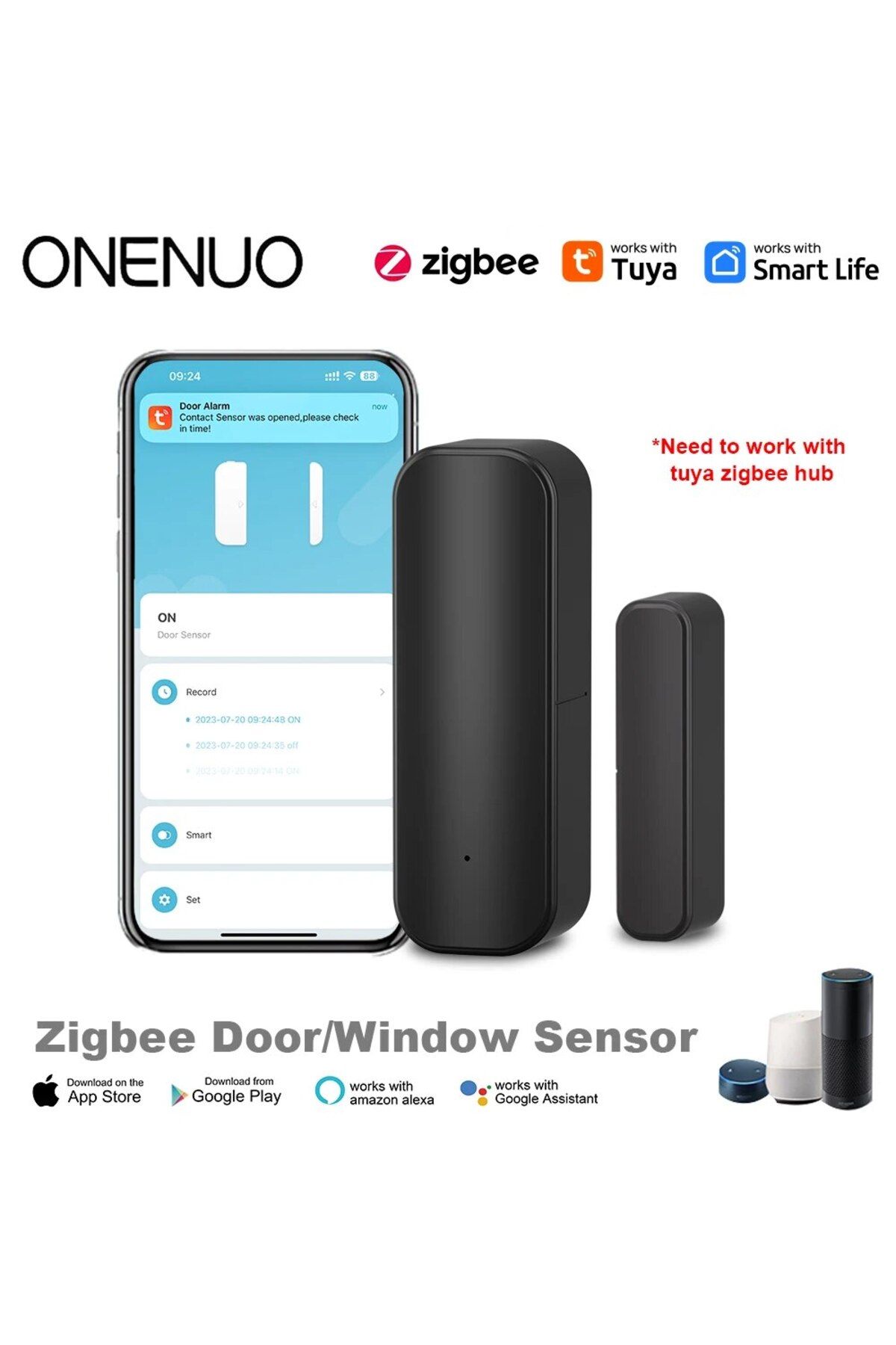 Choice-Zigbee Tuya Wifi/zigbee Door Window Sensor Smart Home Wireless Door Open Close Detectors App Remote 1