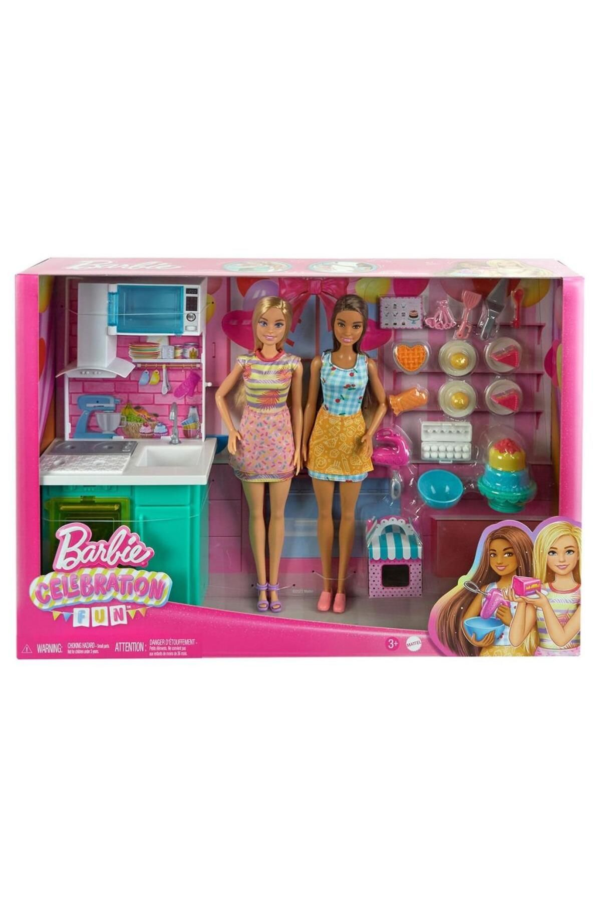 mrpurple HJY94 Barbie® Brooklyn ve Malibu Pasta Yapıyor Oyun Seti
