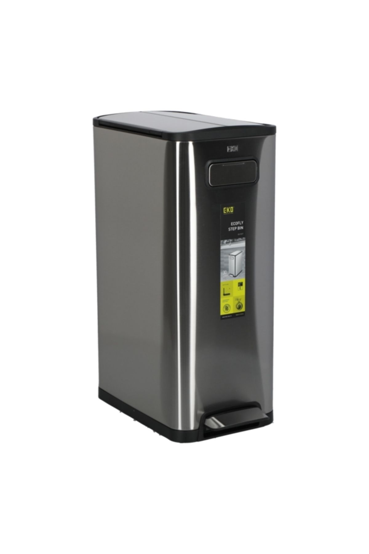 EKO-Ecofly Stainless Steel Non-Slip Rectangular Step Trash Can 2