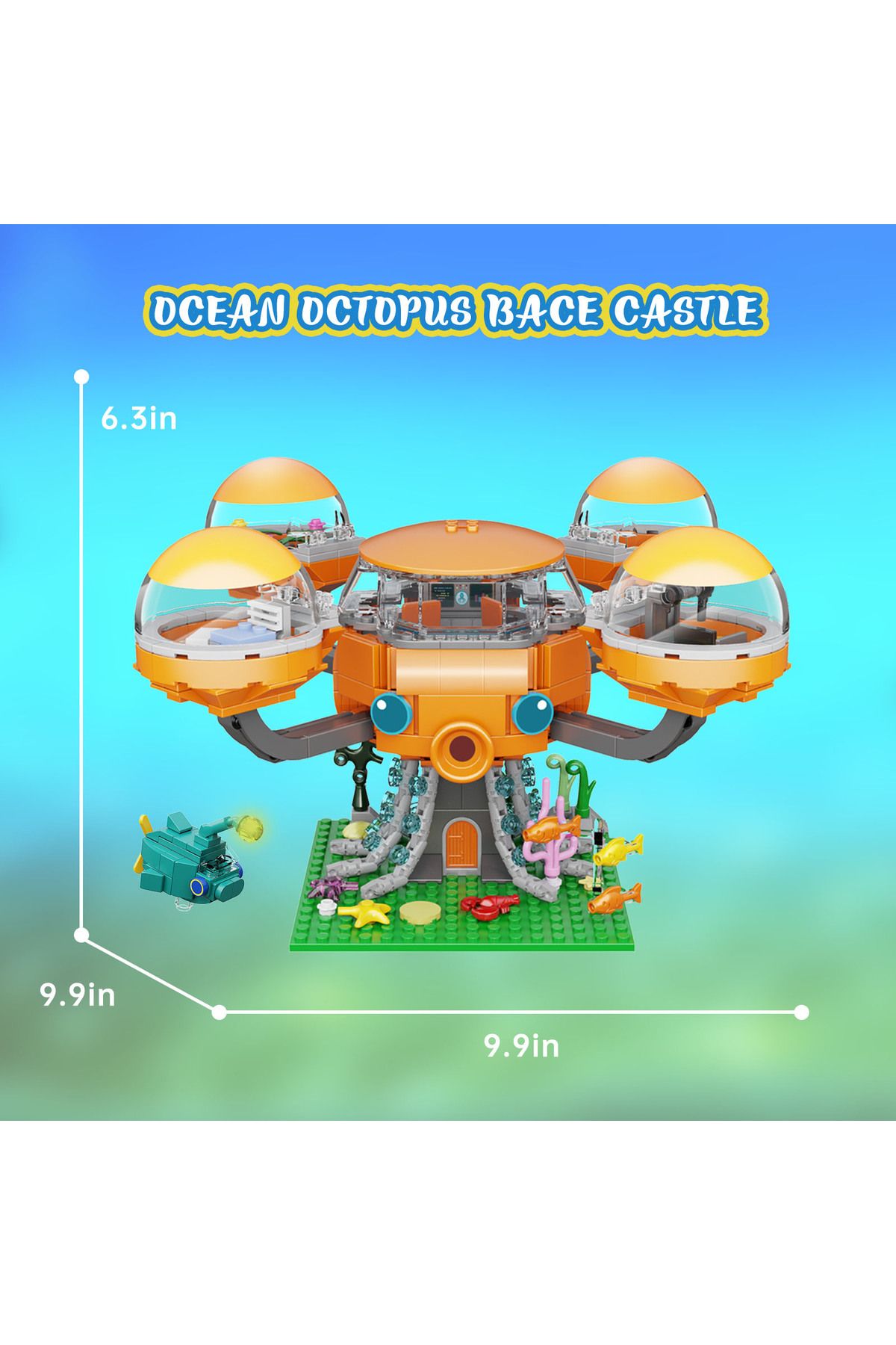 BuildMoc-Octopod Castle Model Kit Building Blocks Ocean The Octonauts Bricks Octo-pod Constructor Kids Toy... 6