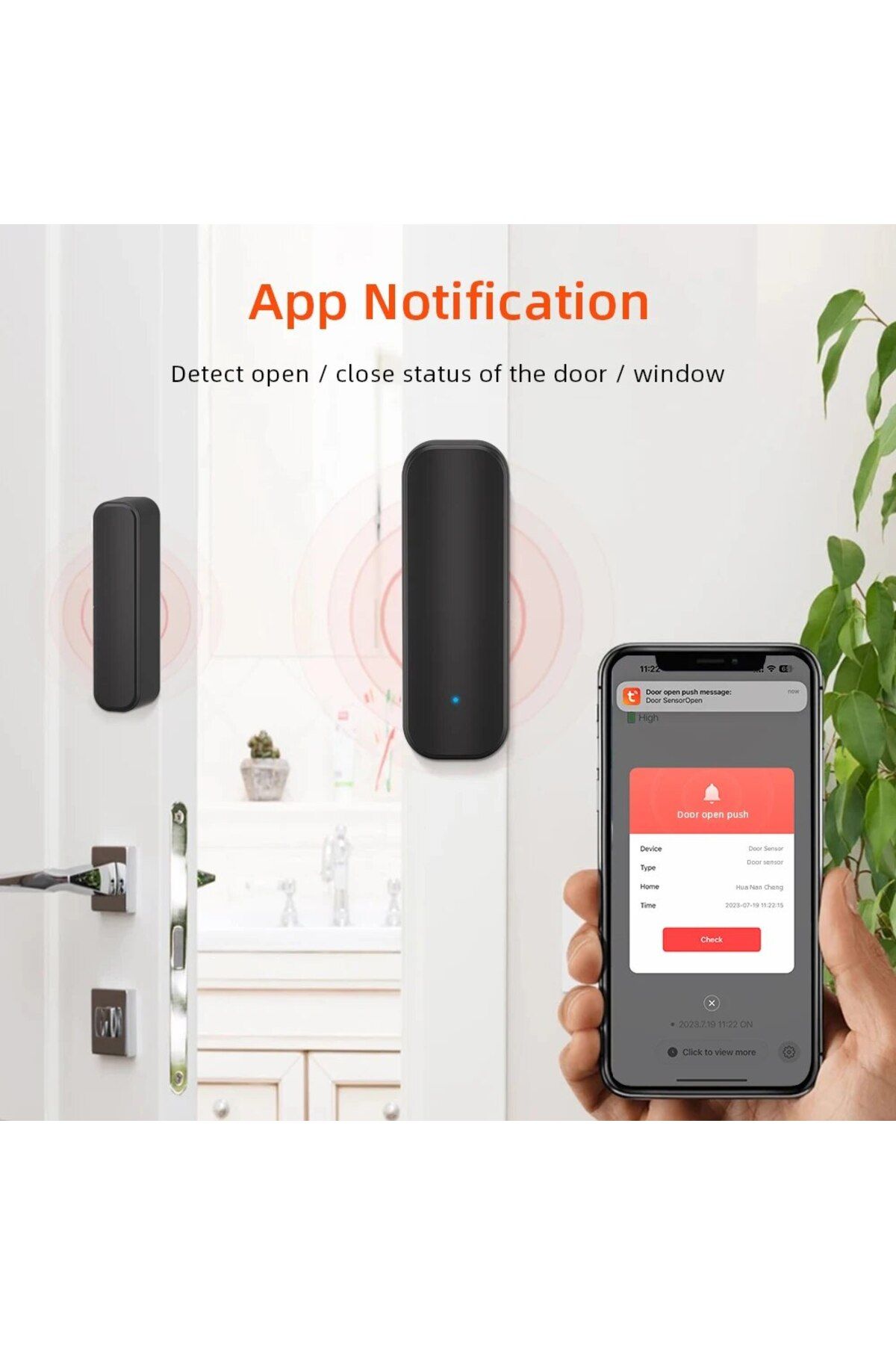 Choice-Tuya WiFi/ZigBee Door Window Sensor Smart Home Wireless Door Open Close Detectors APP Remote Alar... 3