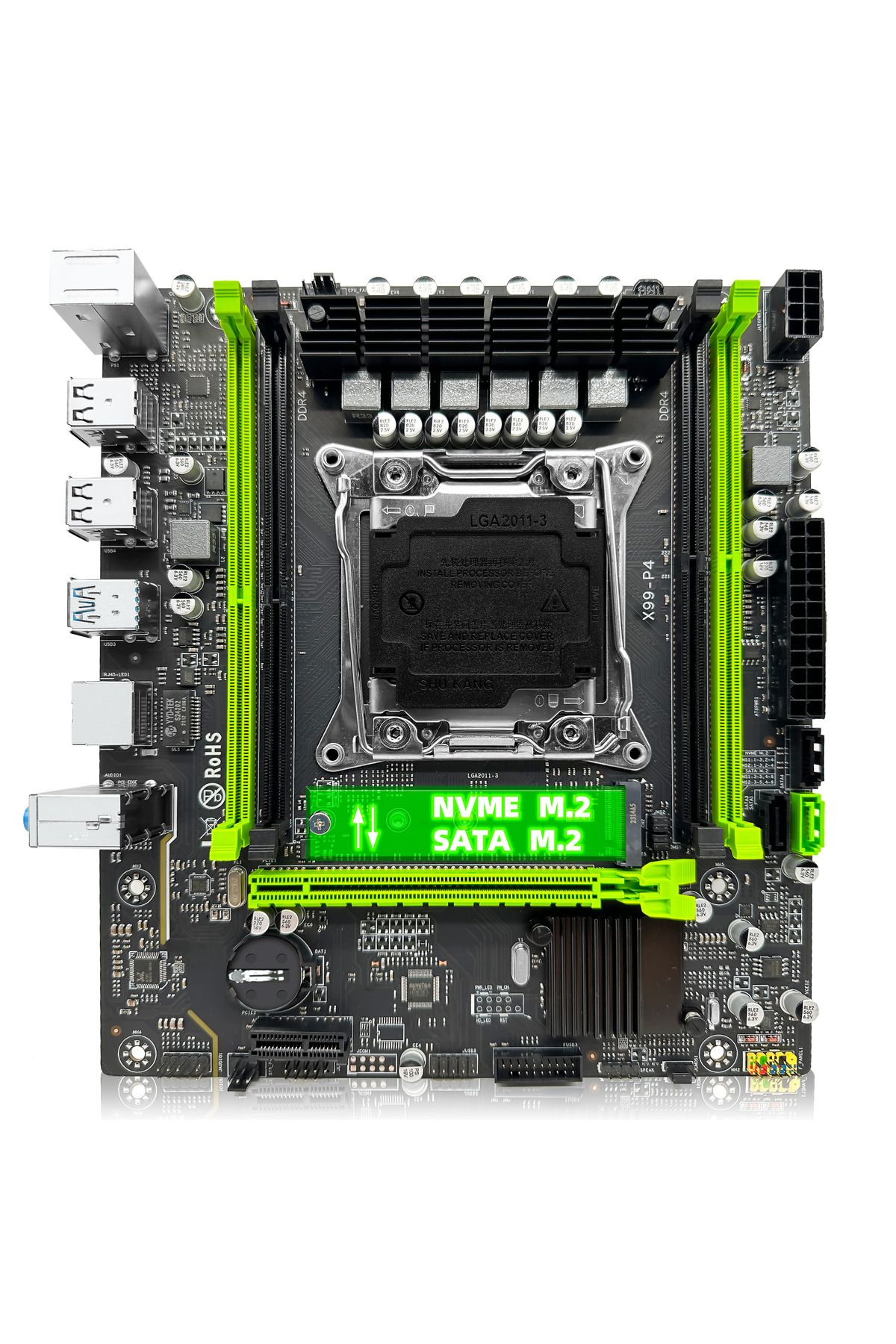 ZSUS-X99 P4 Motherboard Set Kit With Intel LGA2011-3 Xeon E5 2630 V4 CPU DDR4 16GB  (1*16GB) 2133... 2
