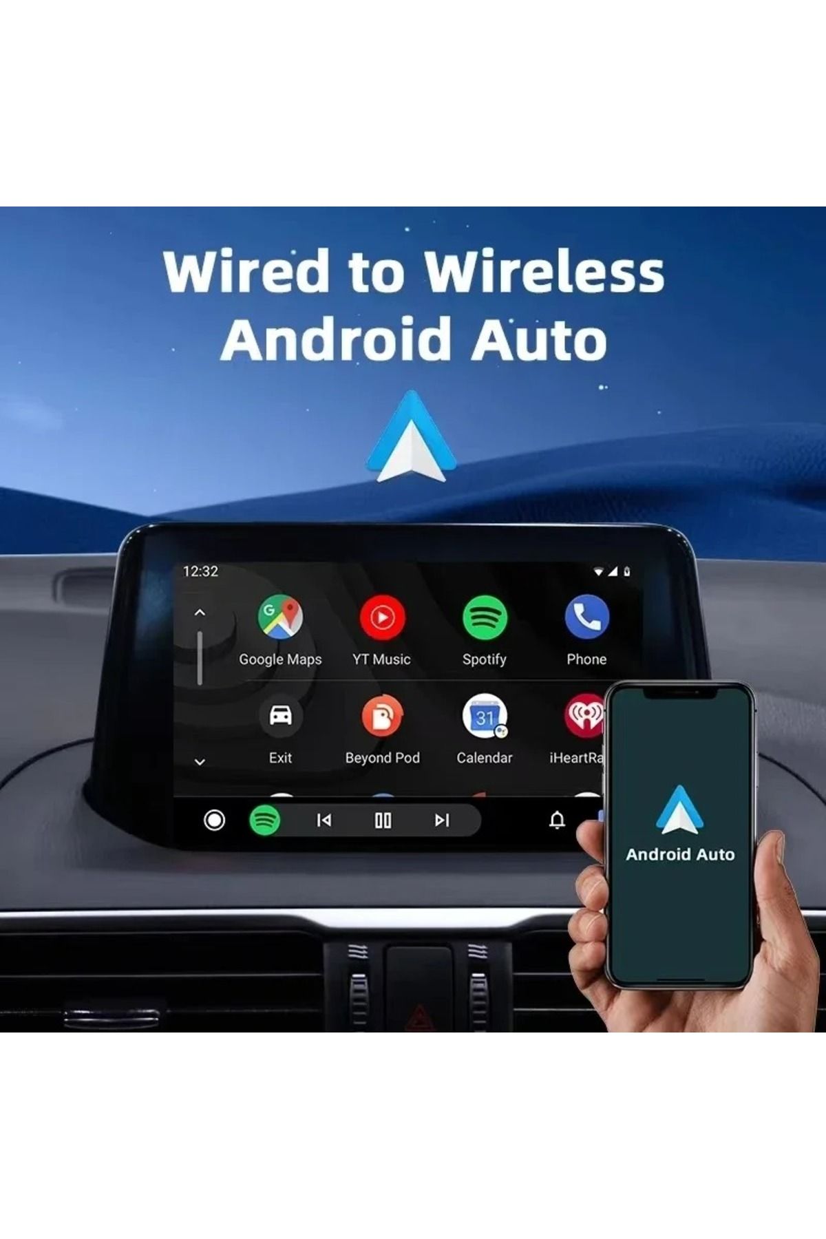 WDSZKMYF-3 In 1 CarPlay AI Box Android 13 Wired To Wireless CarPlay Android Auto For Netflix YouTube FOTA ... 4