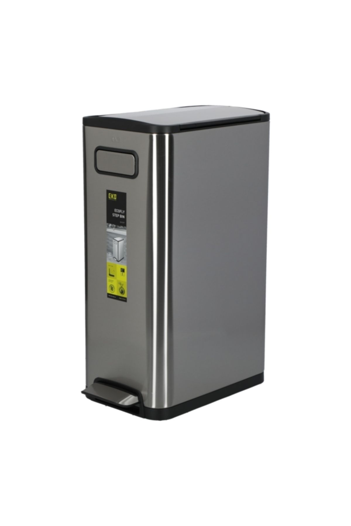 EKO-Ecofly Stainless Steel Non-Slip Rectangular Step Trash Can 1