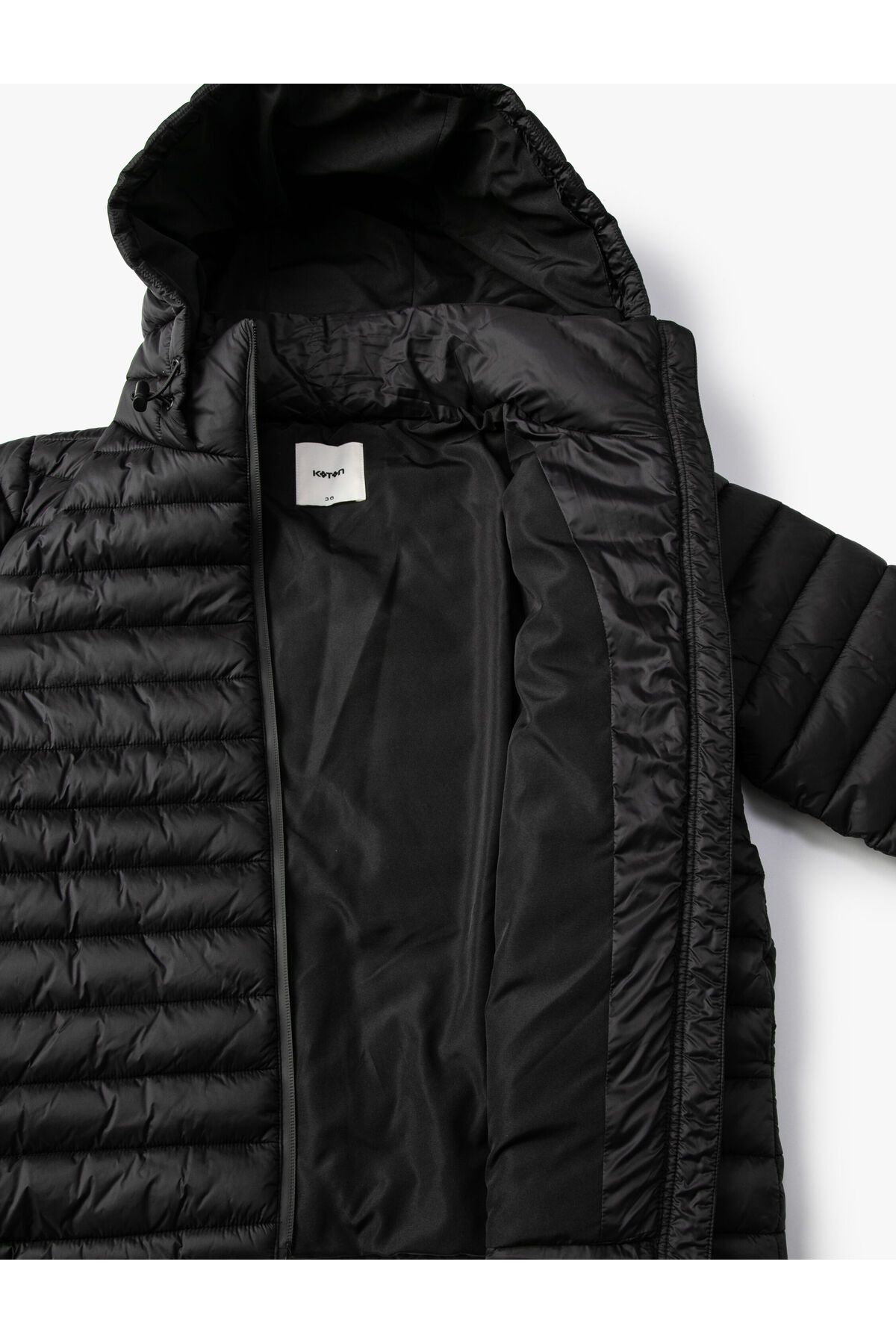 Koton-Short Puffer Jacket with Hooded Zipper and Elastic Sleeves 6