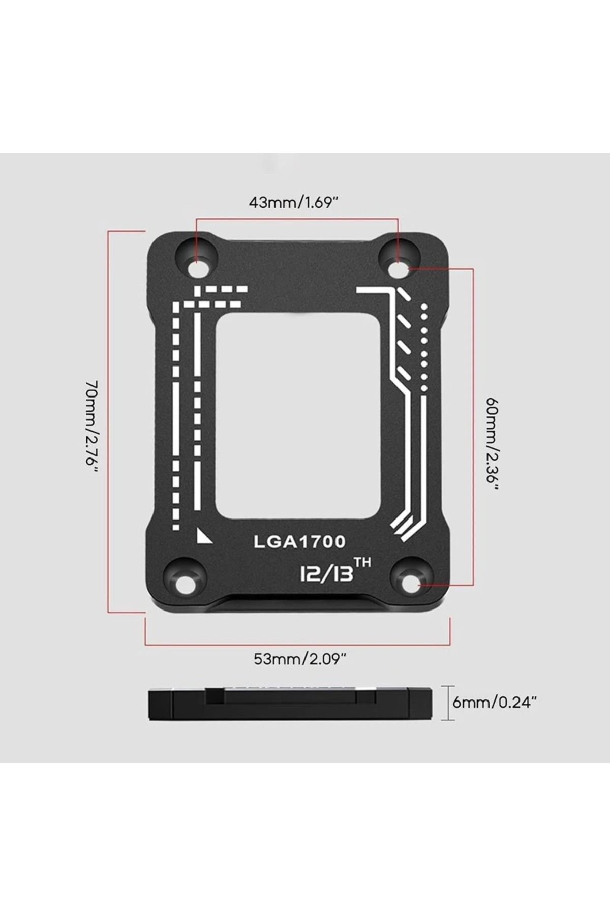 Choice-Coolcirc Aluminum Alloy Frame CPU Bending Correction Fixing Buckle Backplane Bracket For LGA1700 ... 5