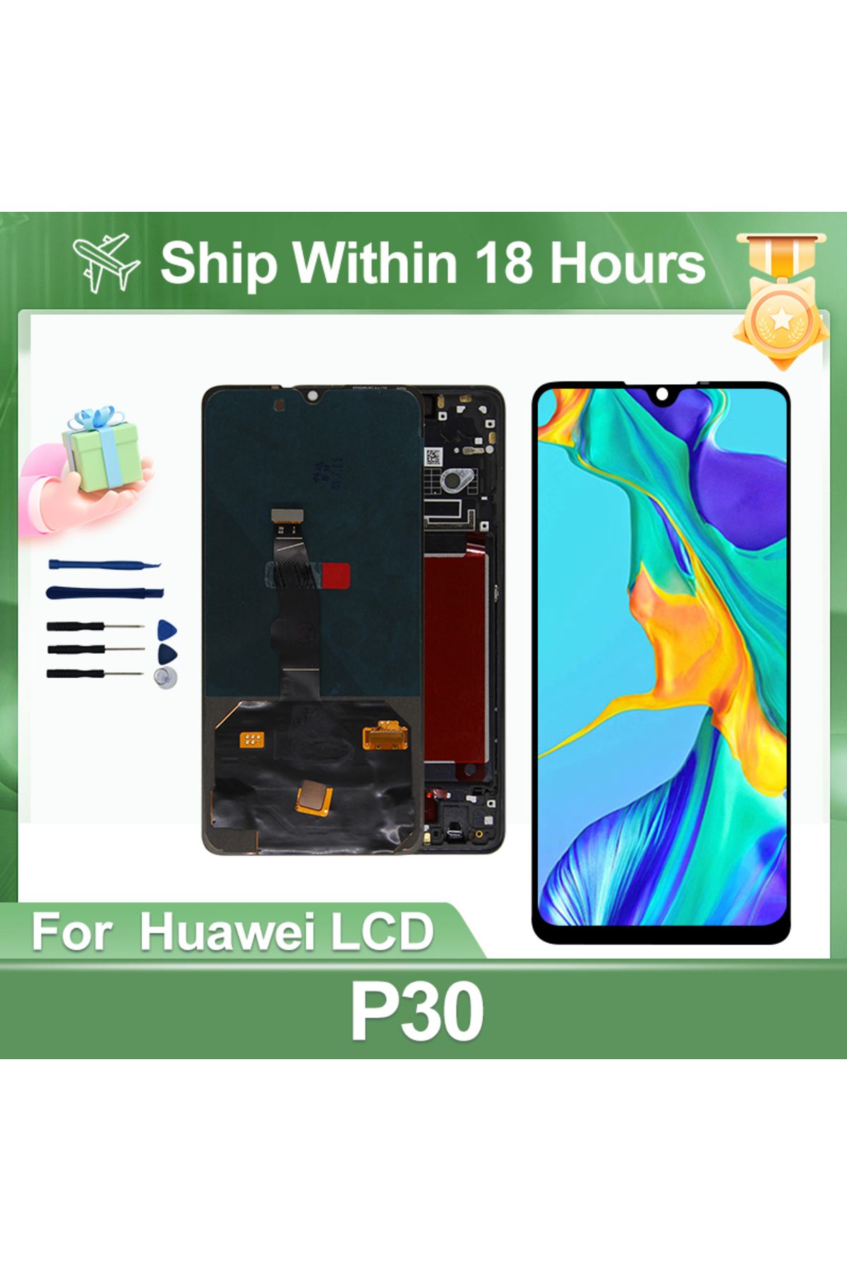 Lyncense-6.1" OLED For Huawei P30 LCD Display ELE-L29 ELE-L09 ELE-L04 LCD Touch Screen Digitizer P30 Displ... 2